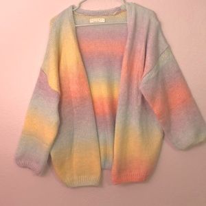 Pastel rainbow cardigan!! 🌈
